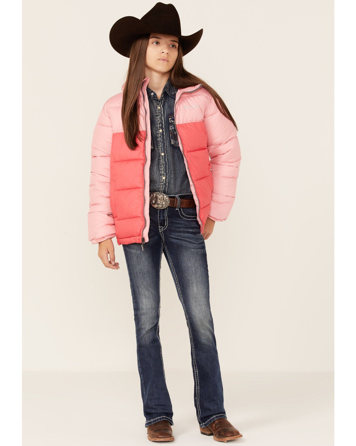 Image #4 - Columbia Girls' Pike Lake Jacket, Pink, hi-res