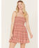 Image #1 - Trixxi Women's Floral Printed Mini Dress, Pink, hi-res