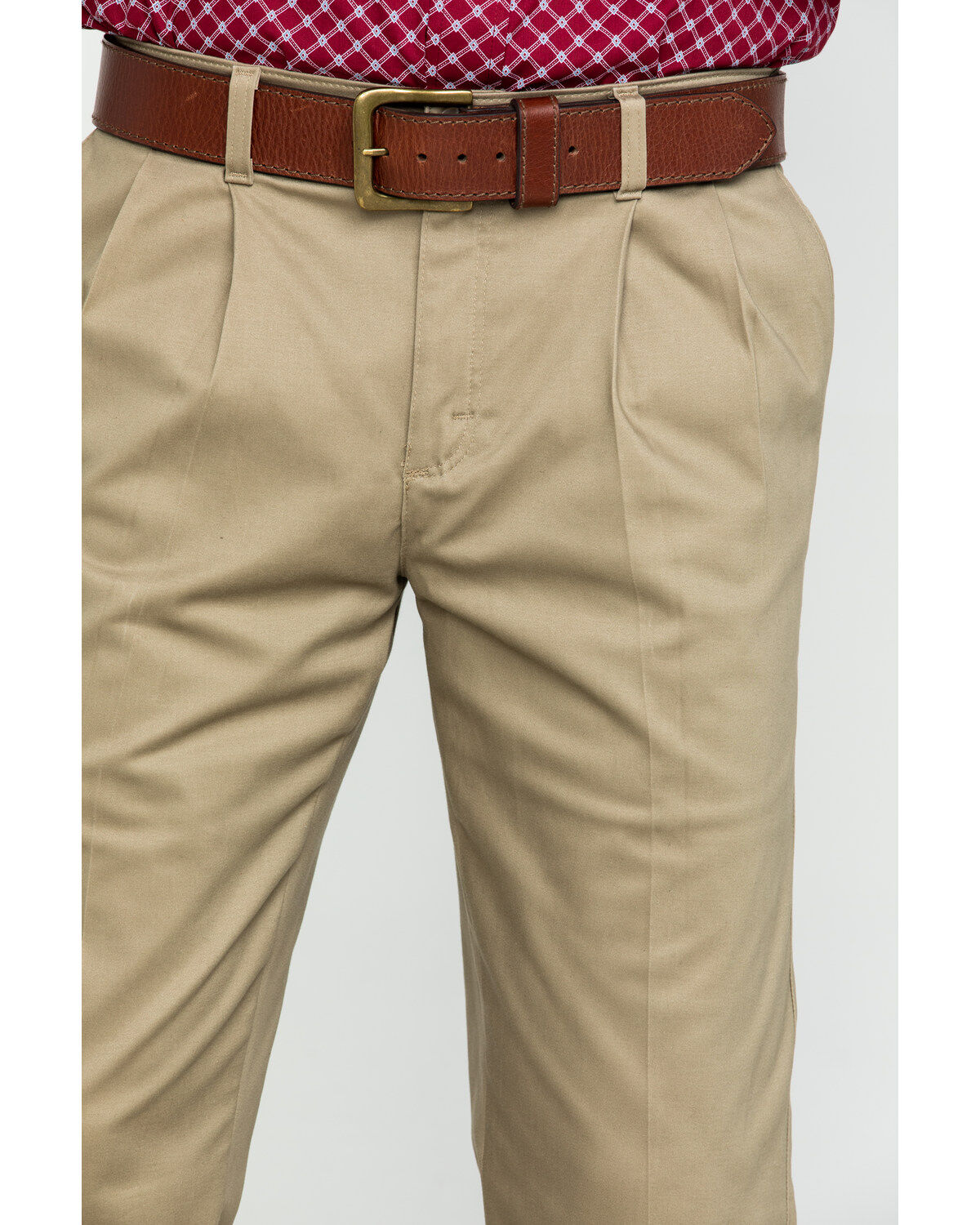 Image #4 - Wrangler Men's Khaki Casual Pleated Front Western Pants, Beige/khaki, hi-res