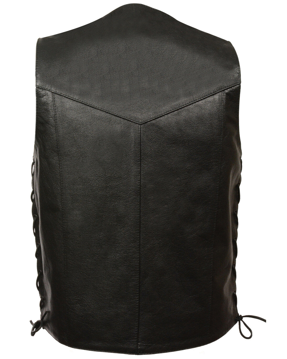 Image #2 - Milwaukee Leather Men's 58-60 Classic Side Lace Vest, Black, hi-res