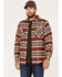 Brixton Men's Bowery Stretch Plaid Print Long Sleeve Utility Flannel Shirt, Burgundy, hi-res