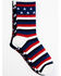 Shyanne Women's Stars & Stripes Crew Socks - 3-Pack, Red/white/blue, hi-res
