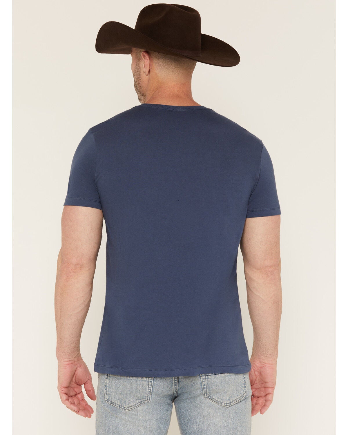 Image #4 - Cody James Men's Ornate Steerhead Skull Short Sleeve Graphic T-Shirt, Blue, hi-res