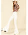 Image #3 - Wrangler Women's Rust Aztec Tile Print Snap Long Sleeve Western Top, , hi-res