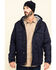 Hawx Men's FR Duck Hooded Work Jacket , Navy, hi-res
