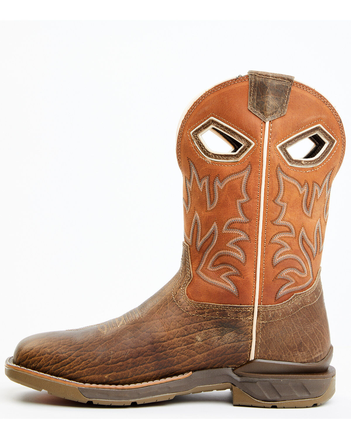 Image #3 - Double H Men's Requiem Pull On Work Roper Boots - Composite Toe, Brown, hi-res