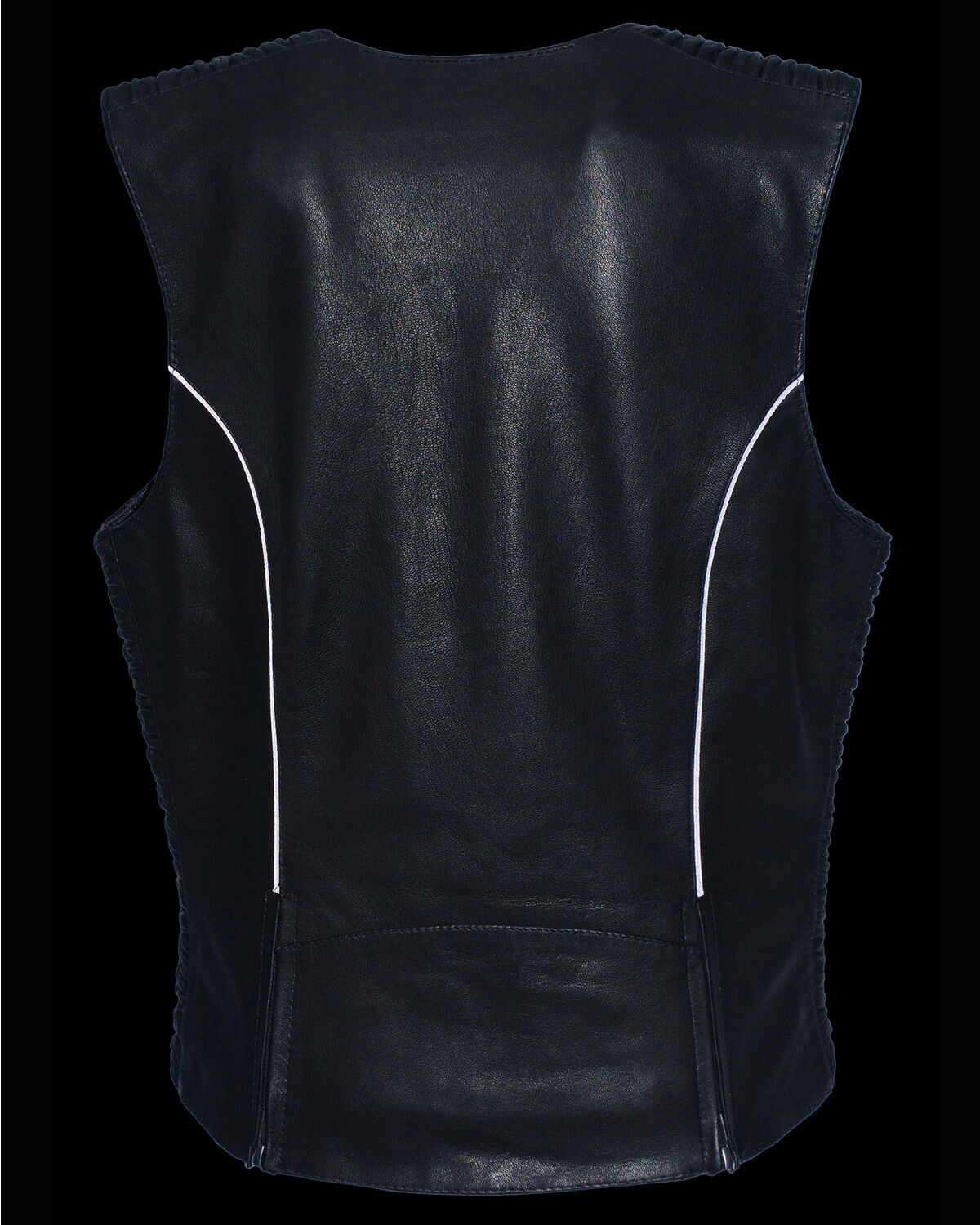 Image #2 - Milwaukee Leather Women's Lightweight Crinkle Snap Front Vest - 4X, , hi-res