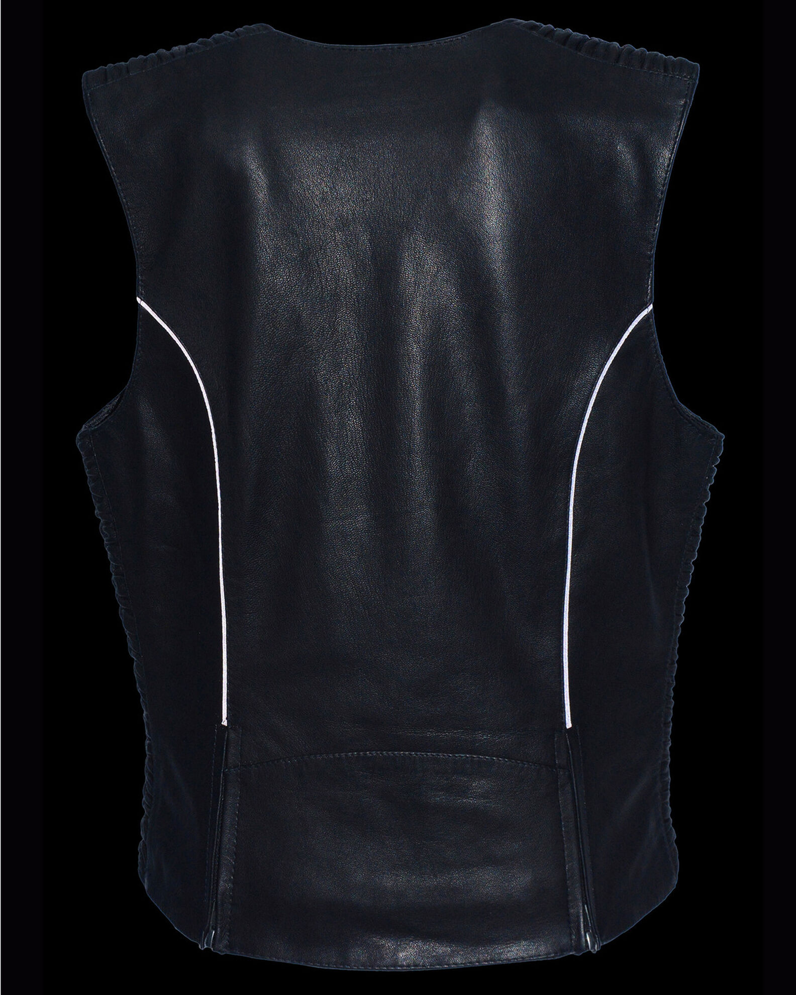 Image #2 - Milwaukee Leather Women's Lightweight Crinkle Snap Front Vest - 4X, , hi-res