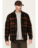 Image #1 - Lucky Brand Workwear Men's Sherpa Lined Insulated Flannel Work Shirt Jacket, Black, hi-res