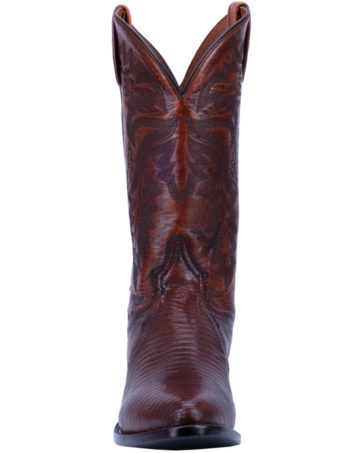 Image #4 - Dan Post Men's Winston Exotic Lizard Western Boots - Round Toe, Brown, hi-res