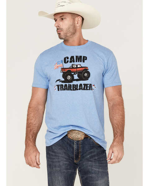 Cinch Men's Truck Camp Graphic T-Shirt , Blue, hi-res