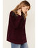 Cleo + Wolf Women's Embroidered Velvet Shacket, Grape, hi-res