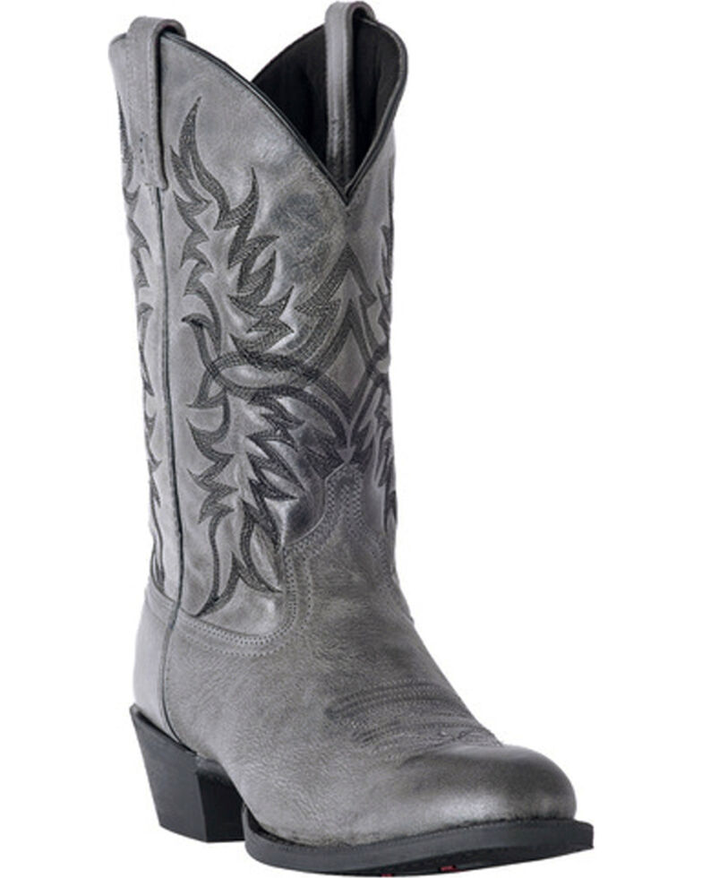 Laredo Men's Harding Grey Waxy Leather Cowboy Boots - Medium Toe | Boot ...