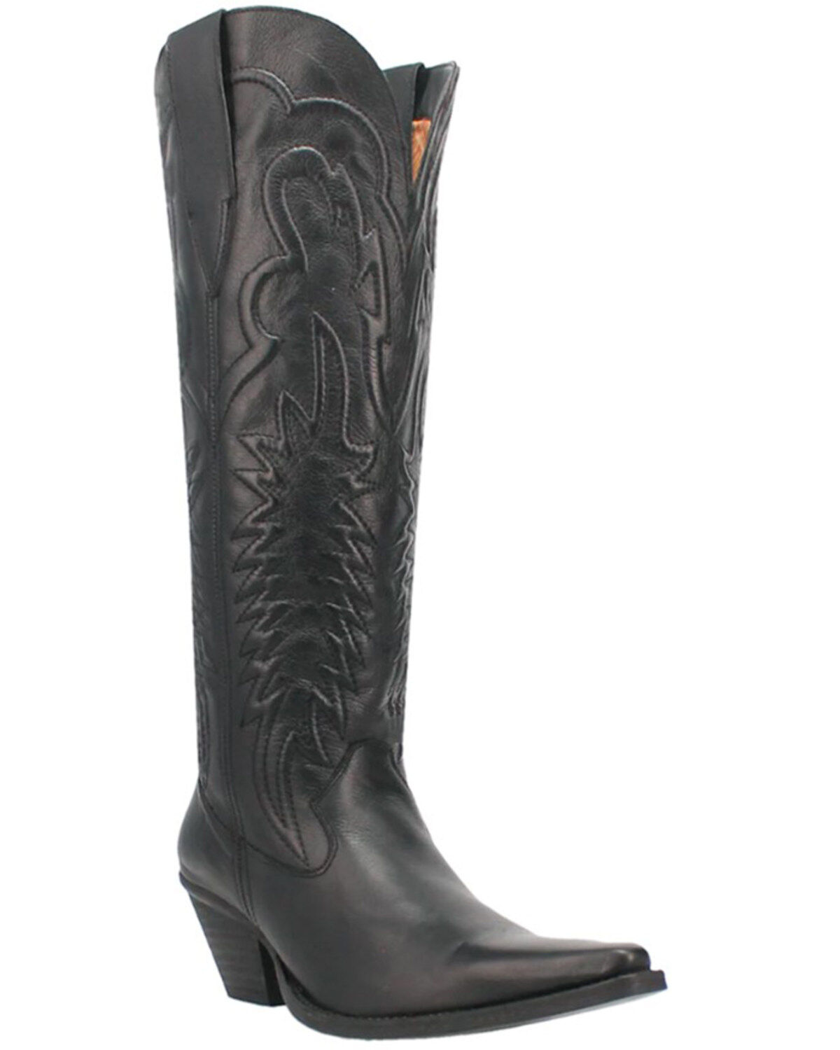 Image #1 - Dingo Women's Raisin Kane Tall Western Boots - Snip Toe, Black, hi-res