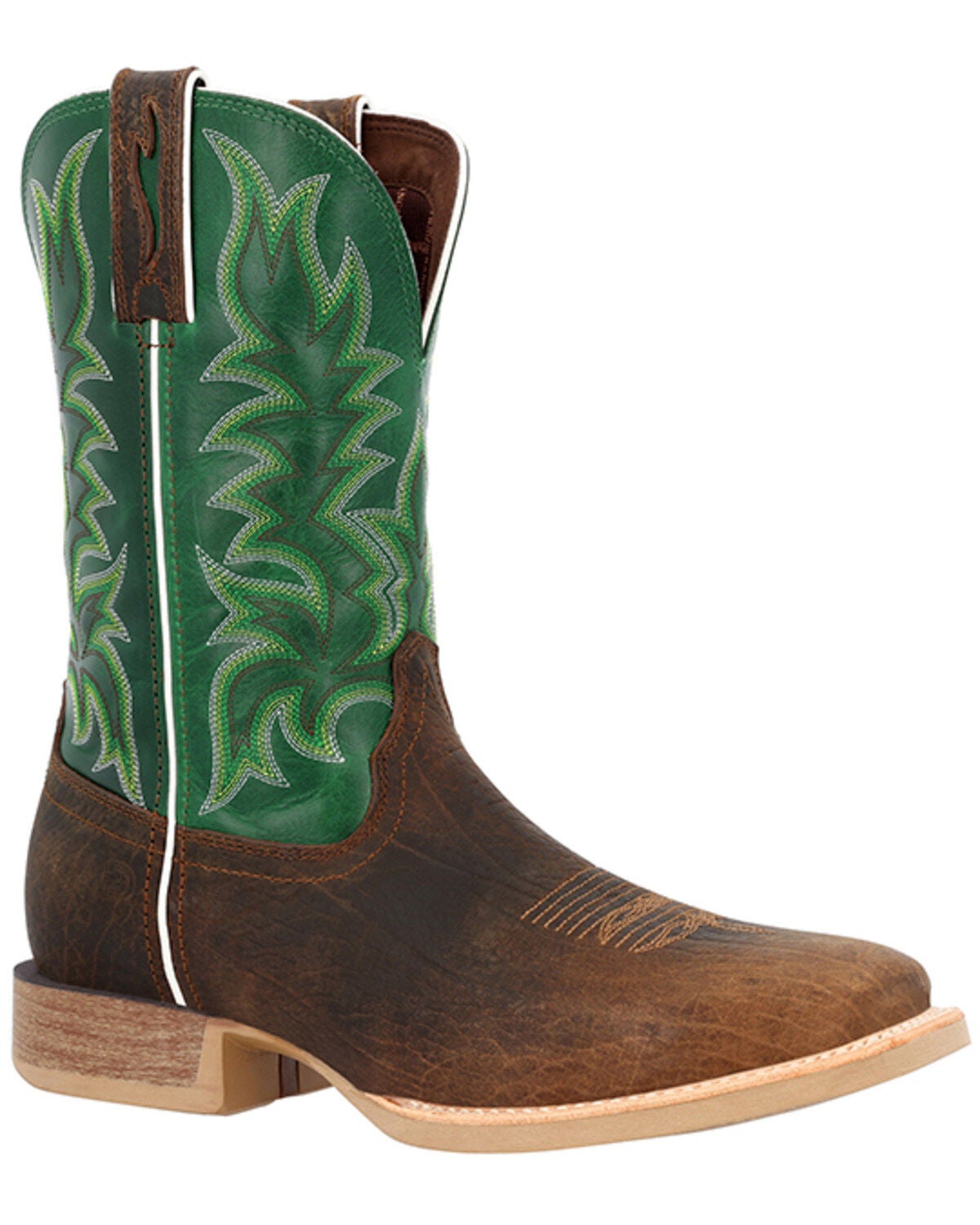 Durango Men's Rebel Pro&trade; Bridle Western Boot - Square Toe, Green, hi-res