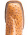 Image #6 - Justin Men's Cognac Ostrich Western Boots - Wide Square Toe, , hi-res