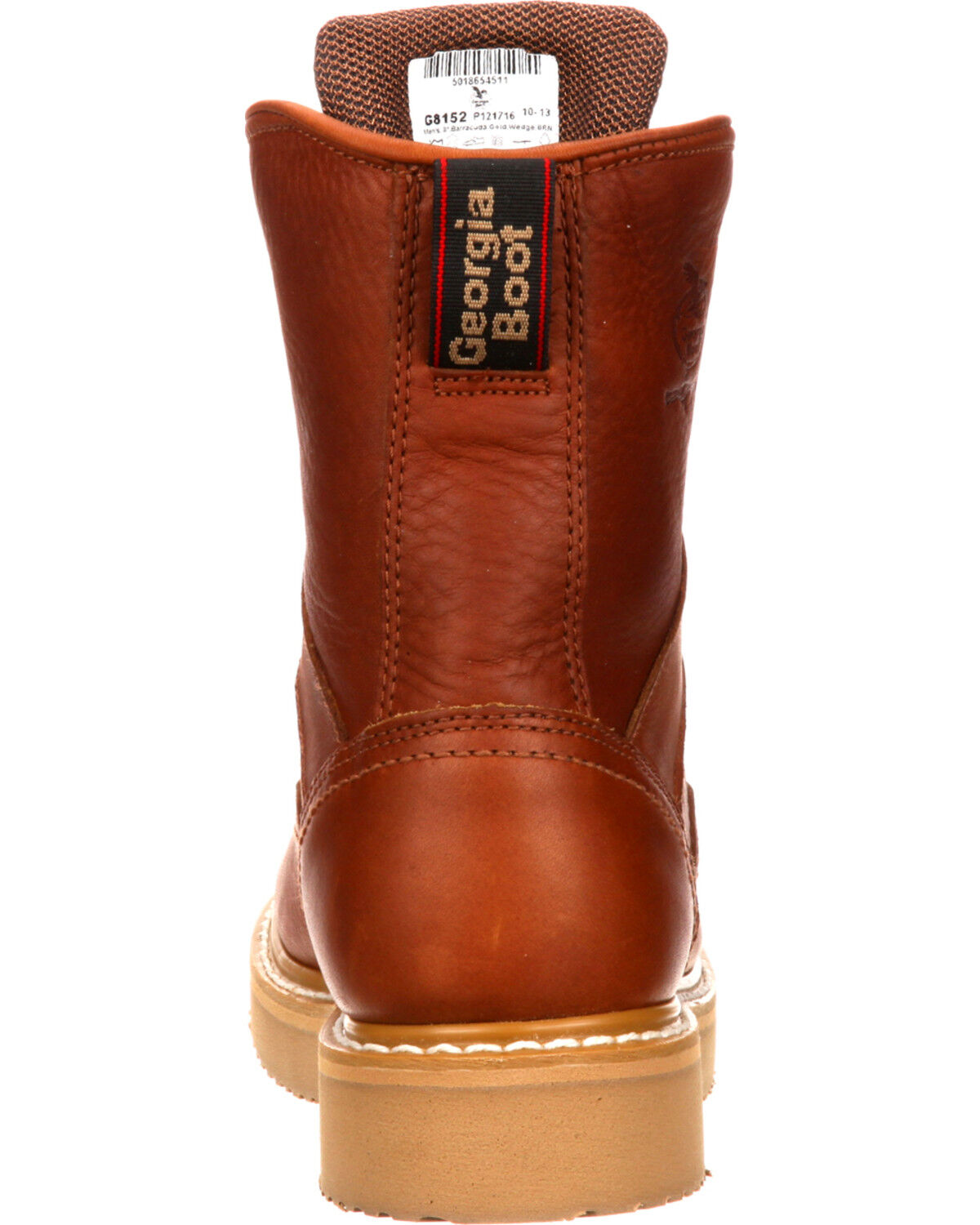 Image #7 - Georgia Men's 8" Steel Toe Work Boots, Brown, hi-res