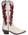 Image #2 - Corral Women's Studded Overlay Tall Western Boots - Snip Toe, White, hi-res