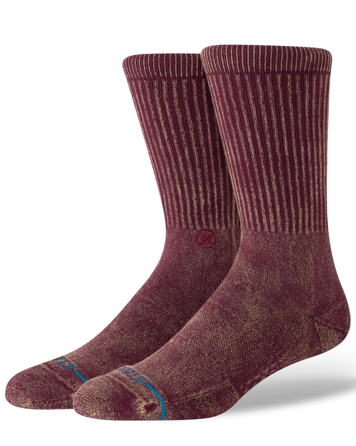 Stance Men's Icon Crew Socks, Red, hi-res