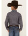 Image #4 - Roper Boys' Amarillo Ornate Geo Print Long Sleeve Snap Western Shirt, Grey, hi-res