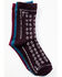 Shyanne Women's Multi-Colored Paisley 3-Pack Crew Socks, Multi, hi-res