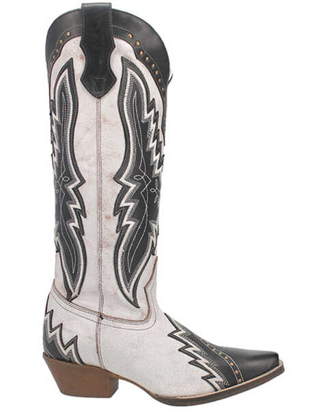 Image #2 - Laredo Women's Shawnee Western Boots - Snip Toe, Black/white, hi-res