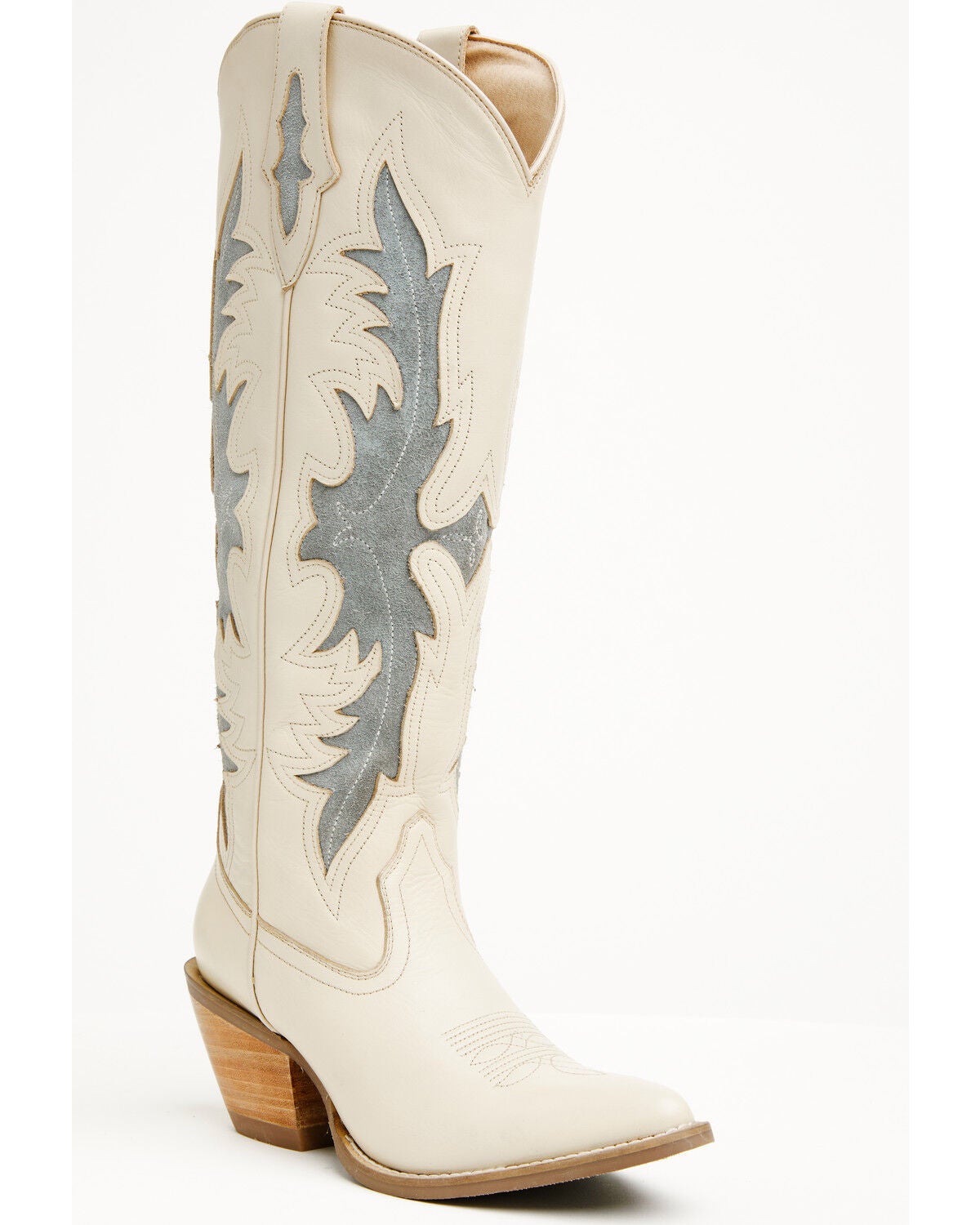 Idyllwind Women's Fire and Reign Tall Suede Western Boots - Round Toe, Ivory, hi-res