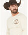 Image #3 - Cowboy Hardware Men's Outlaw Whiskey Long Sleeve Graphic T-Shirt, Sand, hi-res