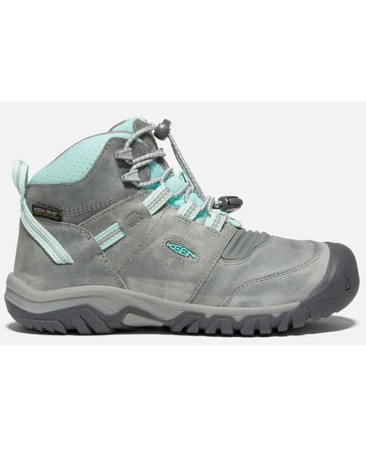 Image #2 - Keen Girls' Ridge Flex Waterproof Hiking Boots - Soft Toe, Grey, hi-res