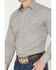 Image #3 - Stetson Men's Geo Print Long Sleeve Pearl Snap Western Shirt, Grey, hi-res