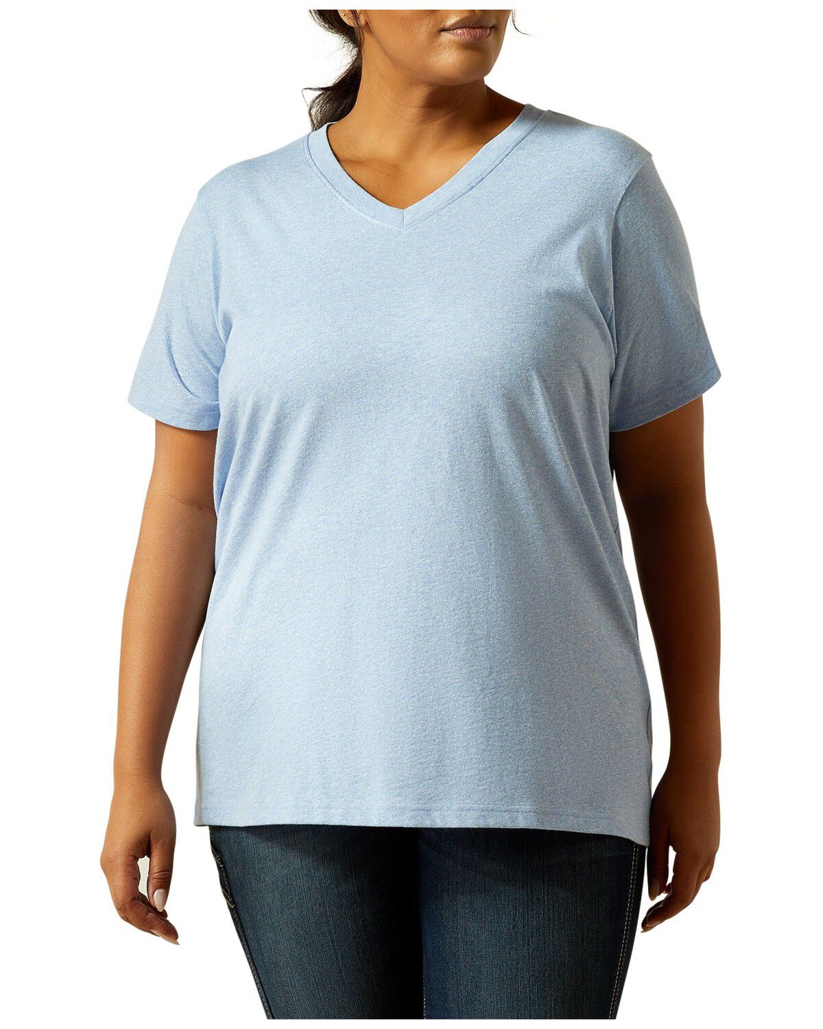 Image #1 - Ariat Women's Rebar Heather Short Sleeve Work Tee - Plus, , hi-res