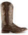 Image #4 - Ferrini Men's Ostrich Patch Exotic Western Boots, Chocolate, hi-res