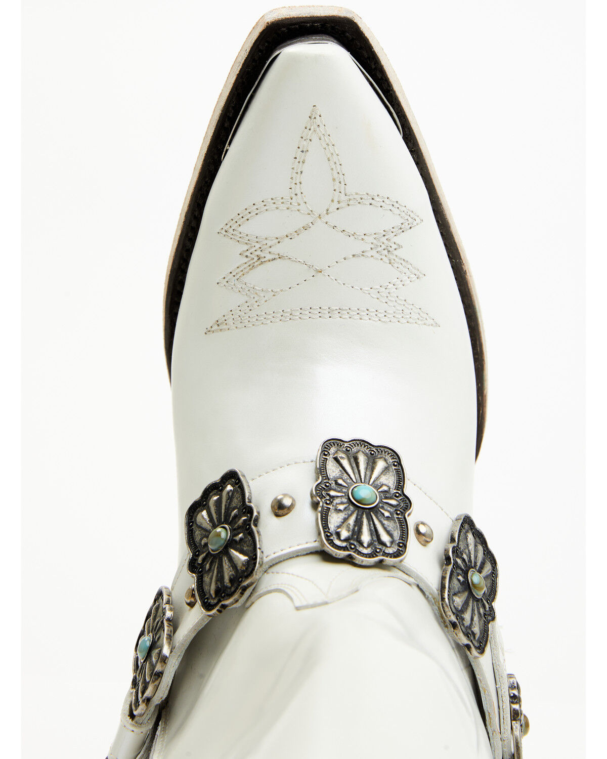 Image #6 - Boot Barn X Lane Women's Exclusive The New Mrs. Satin Pearl Western Bridal Boots - Snip Toe, White, hi-res
