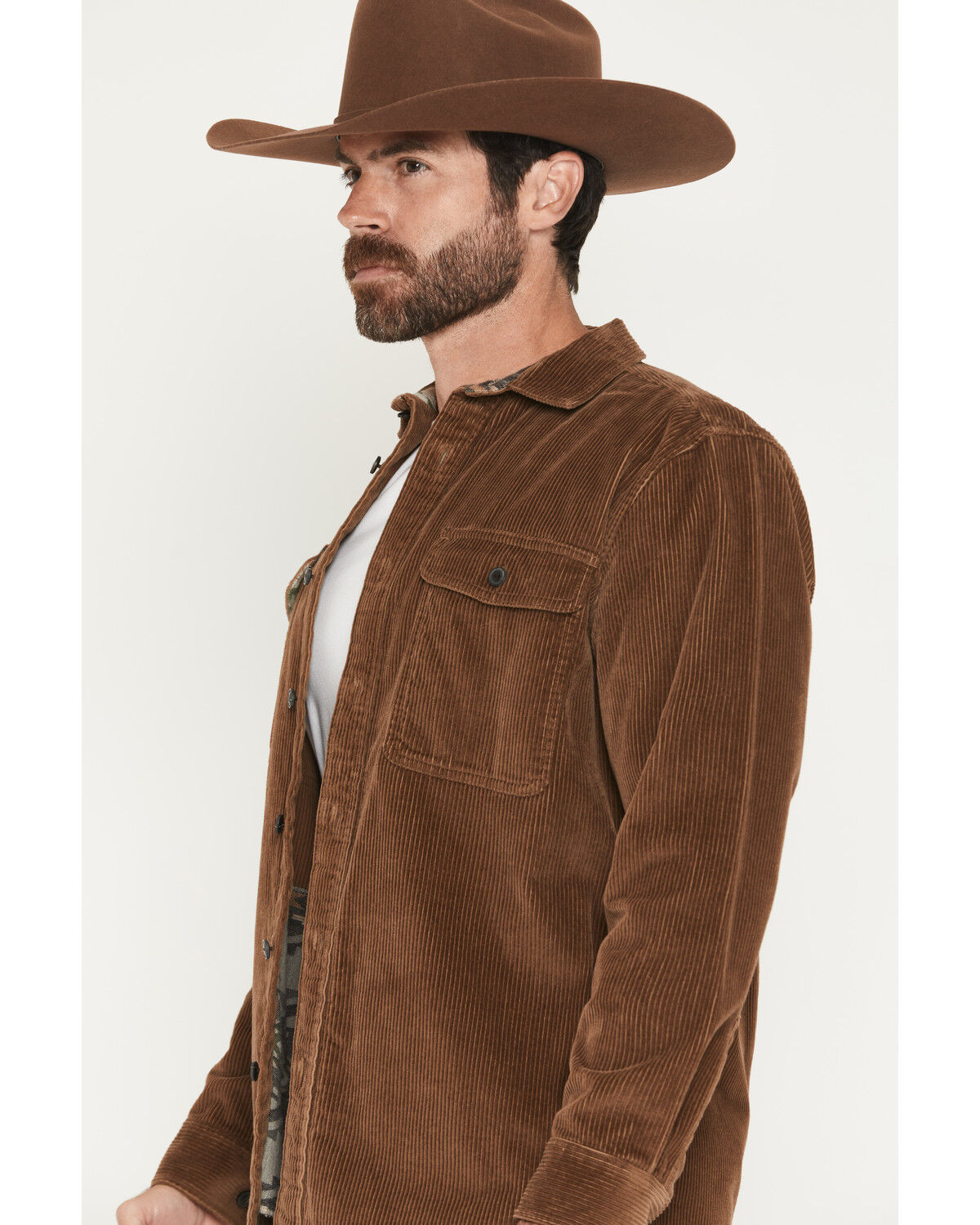 Image #2 - Pendleton Men's Belmont Corduroy Button-Down Shacket, Coffee, hi-res