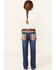 Image #3 - Ranch Dress'n Girls' Serape Pocket Stretch Regular Bootcut Jeans, Blue, hi-res