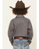 Image #4 - Gibson Trading Co Boys' Striped Long Sleeve Pearl Snap Western Shirt, Grey, hi-res