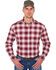 Image #1 - Noble Outfitters Men's Plaid Print Long Sleeve Button Down Western Shirt , Rust Copper, hi-res