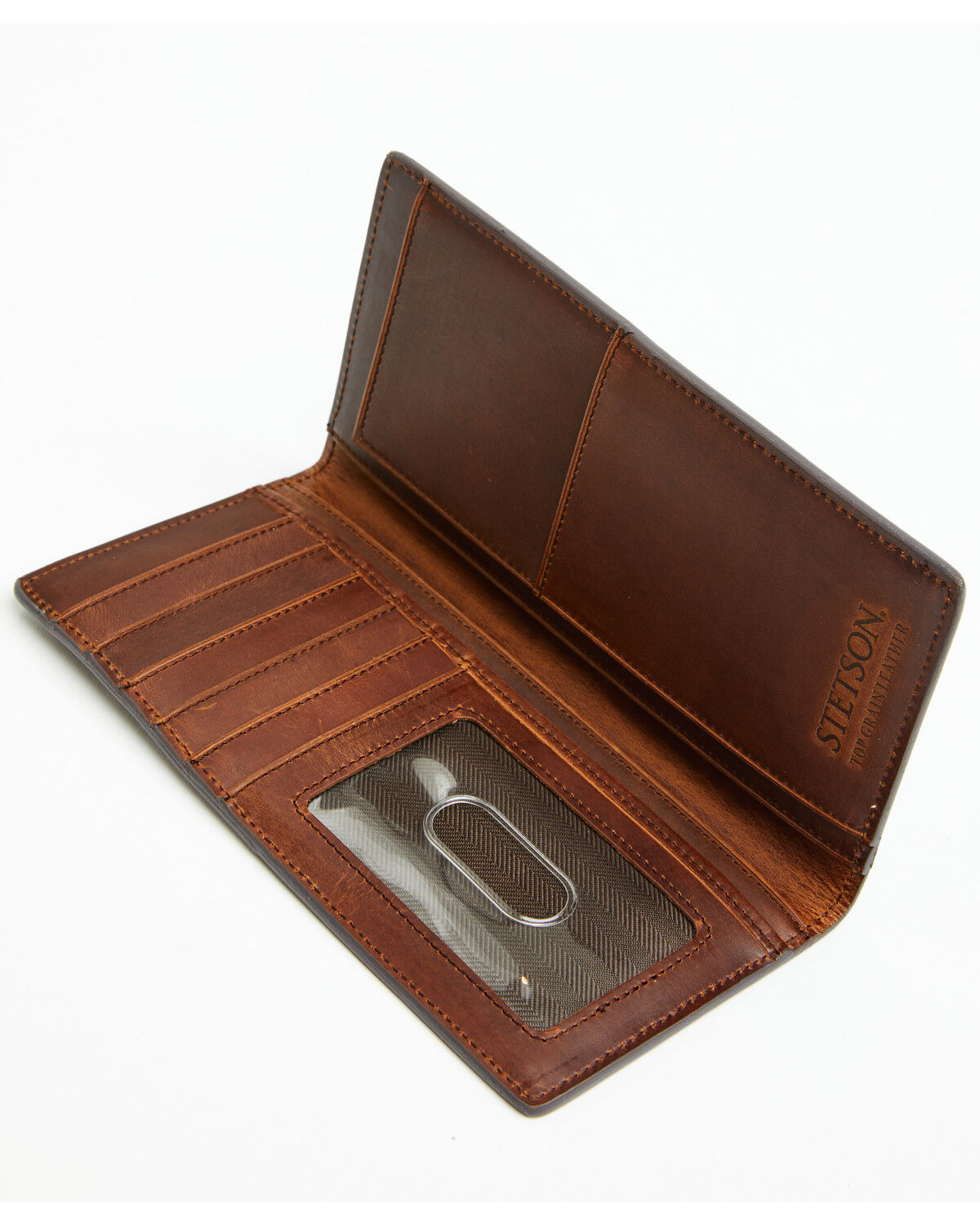Image #3 - Stetson Men's Hair-On-Hide Concho Checkbook, Brown, hi-res