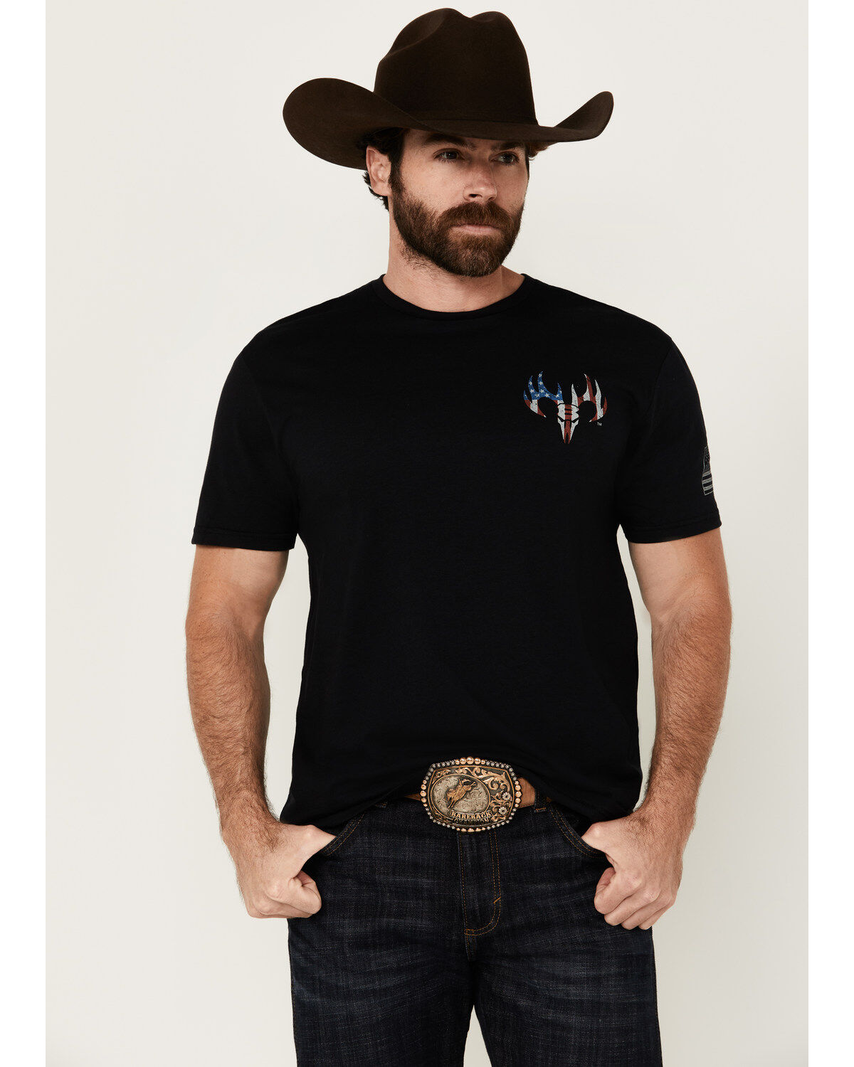Image #1 - Buckwear Men's Will Defend Short Sleeve Graphic T-Shirt, , hi-res