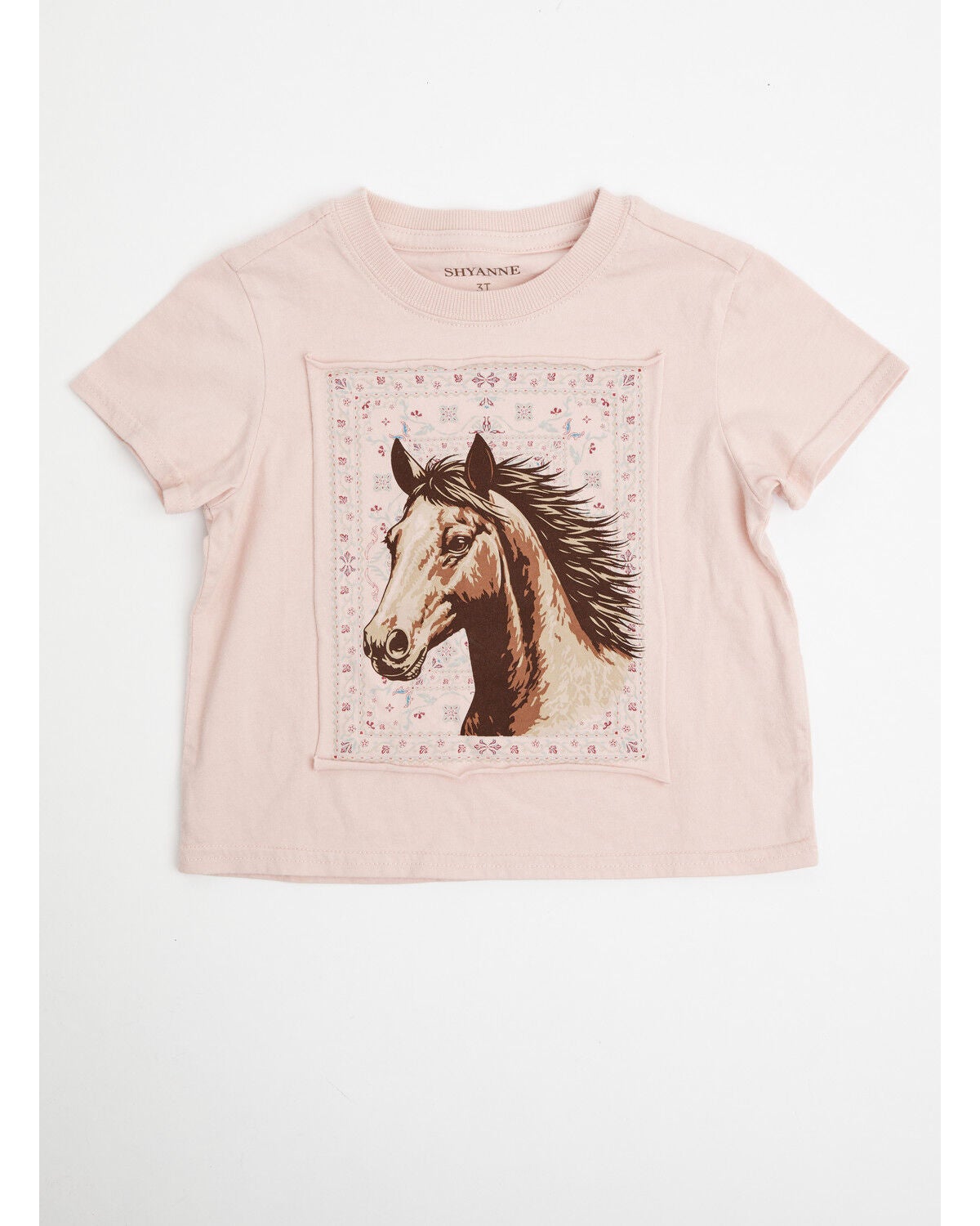 Shyanne Toddler Girls' Horse Head Short Sleeve Graphic T-Shirt, Blush, hi-res