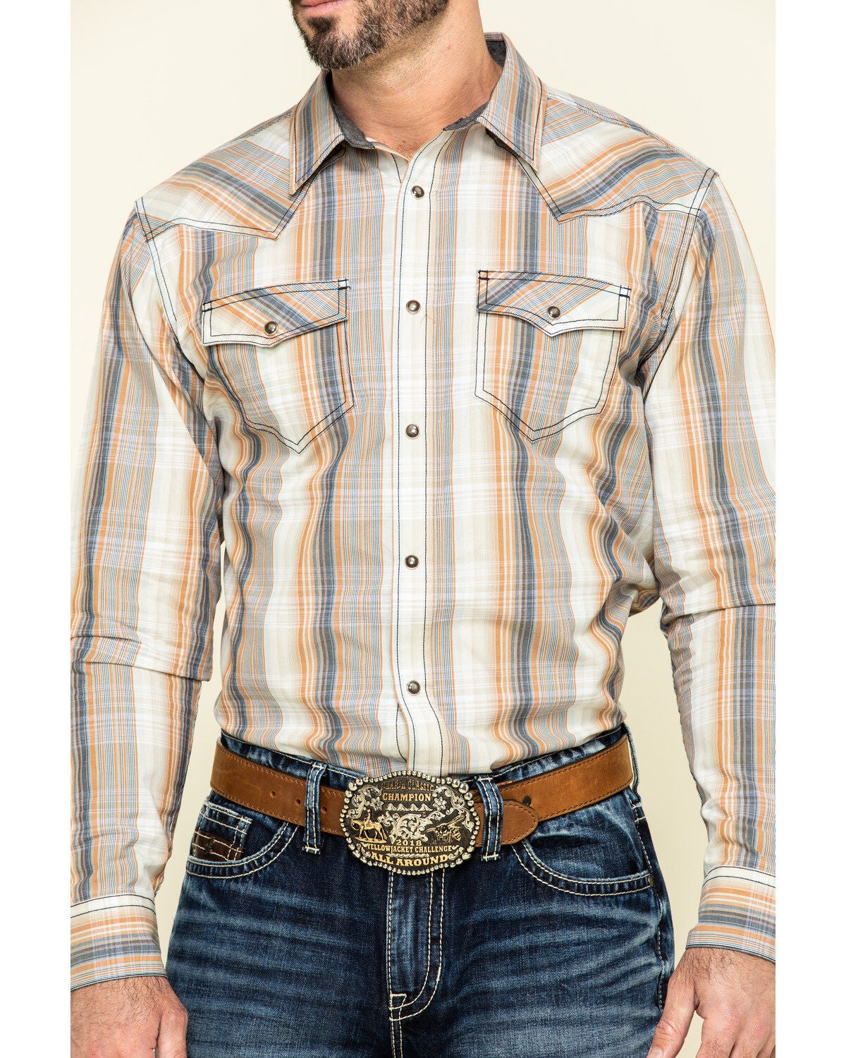 Image #4 - Cody James Men's Coal Miner Large Plaid Long Sleeve Western Shirt , , hi-res