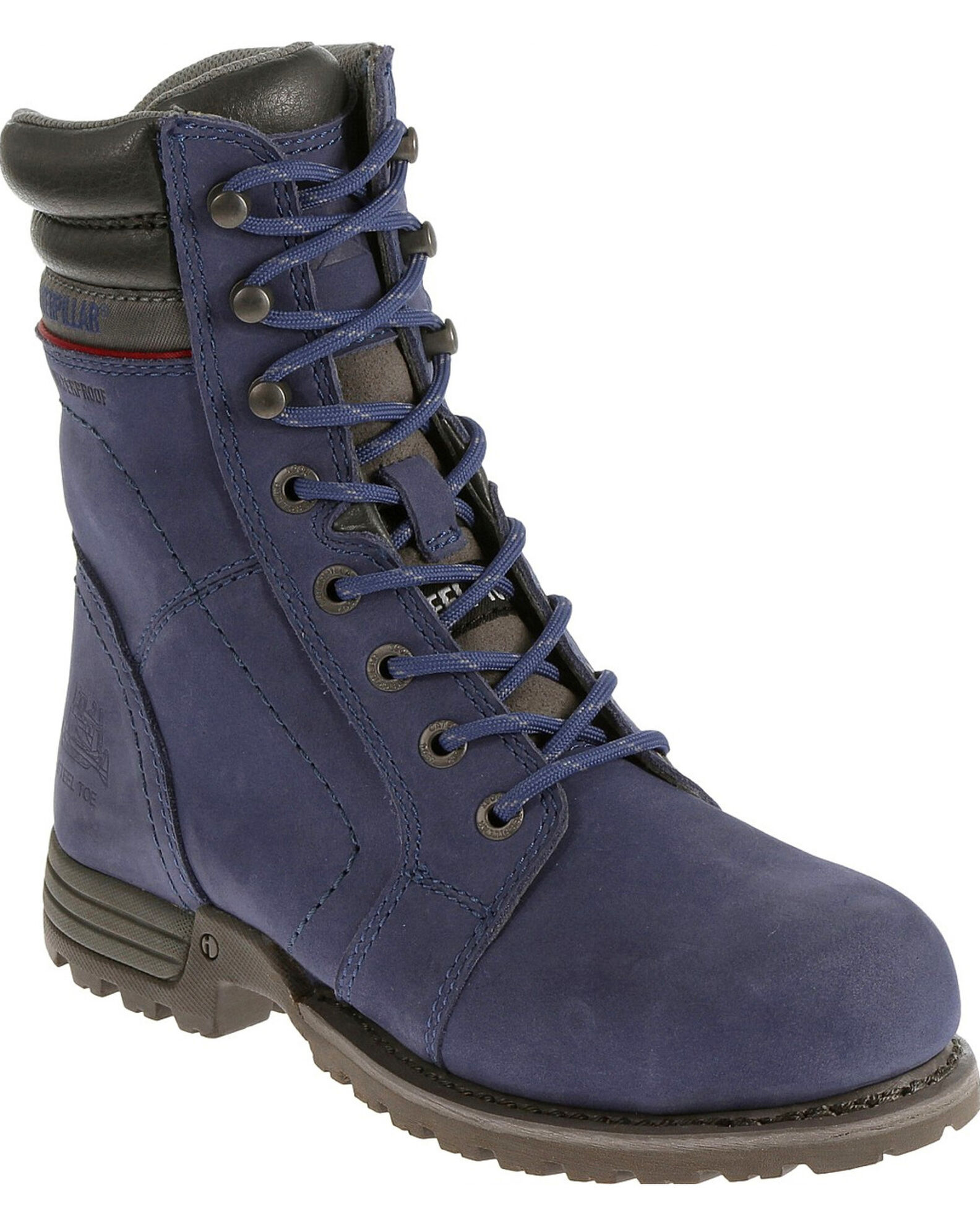 Purple steel cap boots hot sale