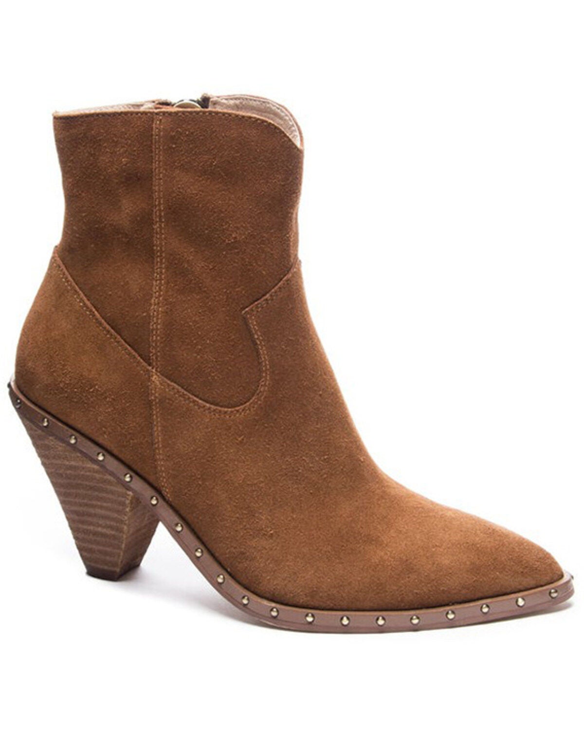Chinese Laundry Women's Ramble Split Suede Fashion Booties - Snip Toe, Brown, hi-res