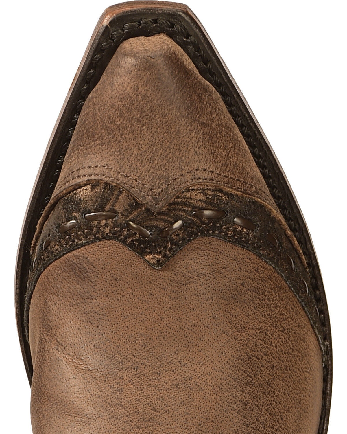 Image #6 - Boulet Women's Fancy Hand Tooled Inlay Western Boots - Snip Toe, Tobacco, hi-res