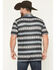 Image #4 - Cowboy Hardware Men's Southwestern Striped Print Short Sleeve Snap Polo, Black, hi-res