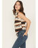 Image #2 - Wrangler Retro Women's Southwestern Print Sleeveless Button-Down Tie-Front Western Shirt, Brown, hi-res