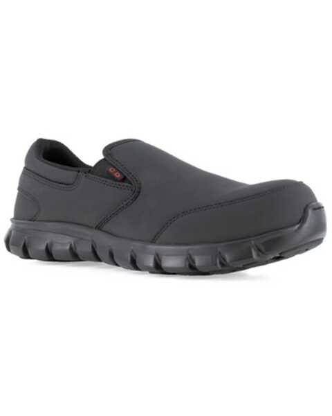 Reebok Women's Sublite Cushion Athletic Slip-On Work Shoes - Composite Toe, Black, hi-res