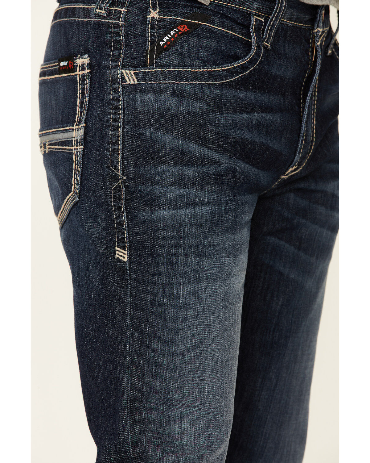 Image #3 - Ariat Men's FR M5 Billings Duralight Stretch Coltrane Straight Leg Work Jeans, Indigo, hi-res