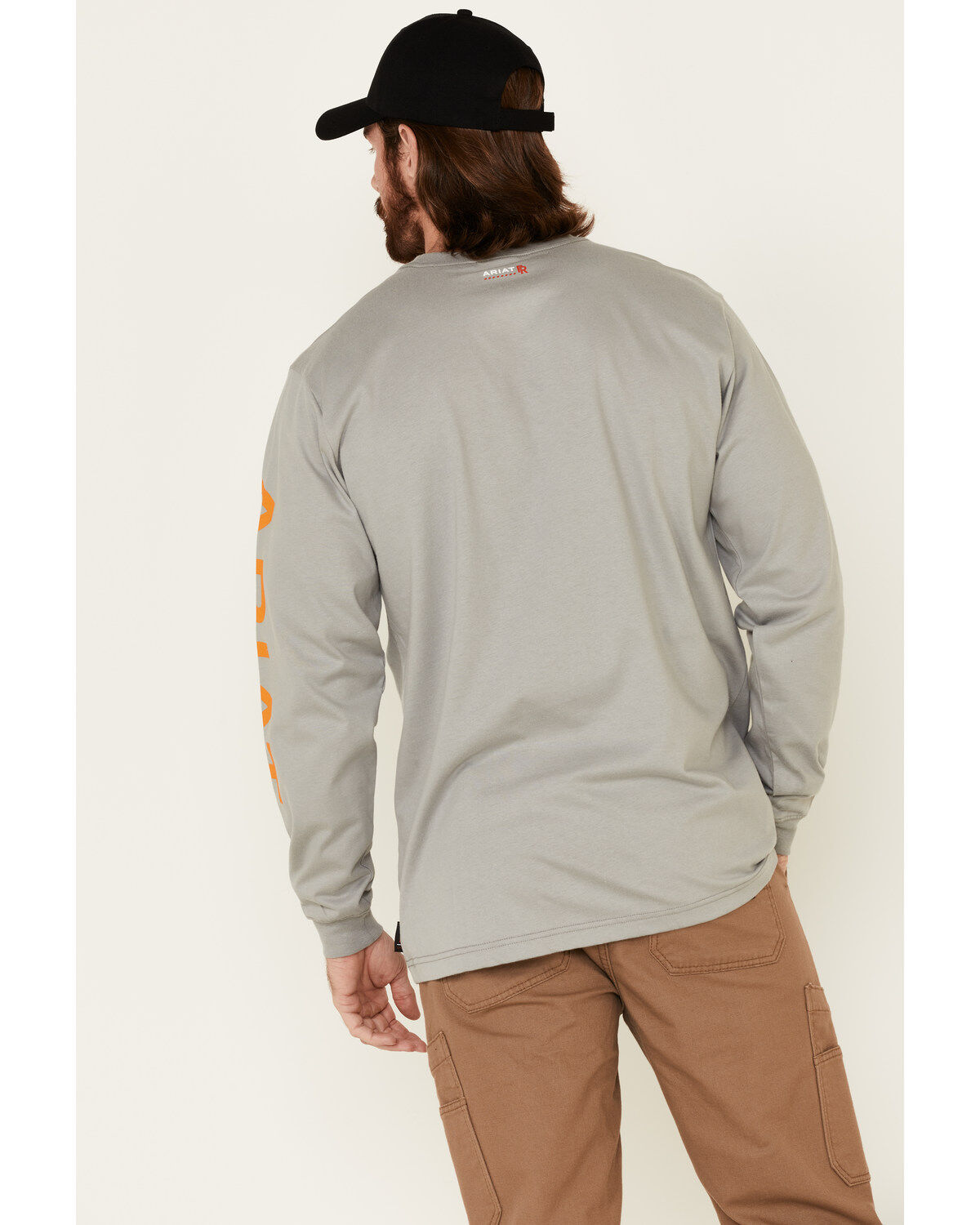Image #4 - Ariat Men's FR Logo Crew Neck Long Sleeve Shirt, , hi-res