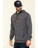 Image #3 - Hawx Men's Gray Tech Logo Hooded Work Sweatshirt - Tall , Dark Grey, hi-res